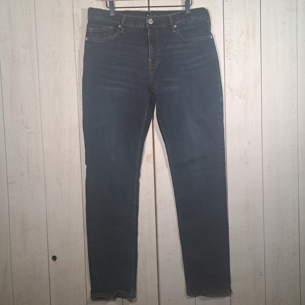 True Religion Geno Cyber Y2k Streetwear Relaxed Slim Jeans Dark Wash 36x32